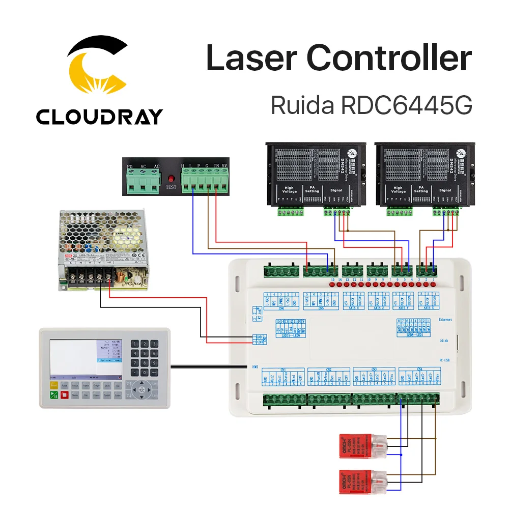 Ruida RDC6445 RDC6445G контроллер для Co2 лазерной гравировки и резки обновление RDC6442 RDC6442G