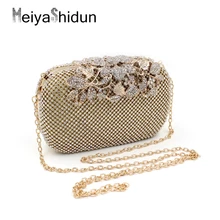 MeiyaShidun Blume Kristall Abendtasche frauen kette taschen feminina Diamant Kupplung partei Gehobenen Tageskupplungen Dame Hochzeit Geldbörsen