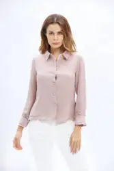Новая осень 2017 универсальные Для женщин леди рубашка элегантных Для женщин Топы Блузки HLN562