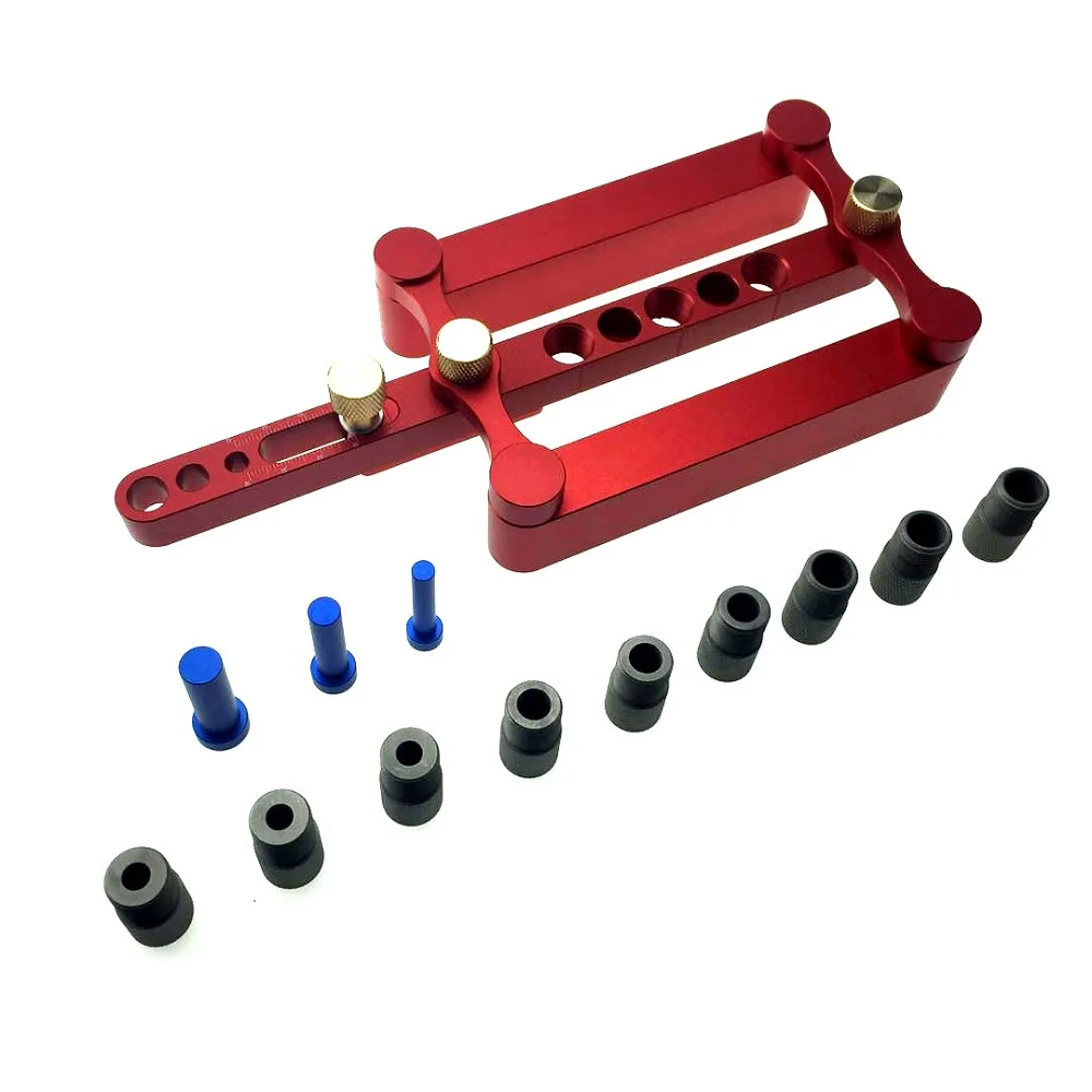 

Precise Drilling Tools Woodworking Joinery Tool Set Self Centering Dowelling Jig 3 in 1 Punch locator HT1031