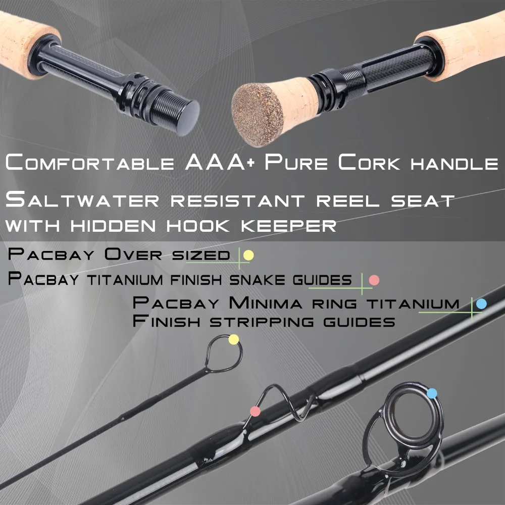 Maximumcatch 4-8WT быстрое действие нахлыстом Удочка 30T+ 40T SK Carbon 9FT 4sec Fly Rod с трубой Cordura