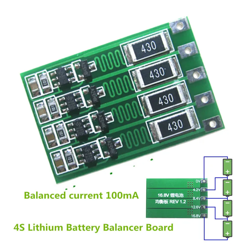 4S 100mA литиевых Батарея Доски для балансирования 18650 Li-Ion Батарея балансируя доска балансировки ток 14.8 В 16.8