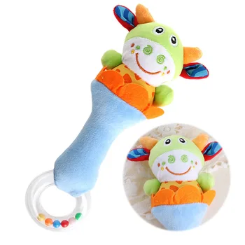 

Kids Baby Rattle Toys Handbells Soft Plush Baby Developmental Toy Animal Style