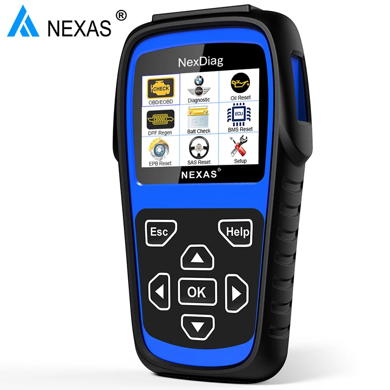 Nexas ND601 OBD2 диагностический сканер двигателя ABS подушка безопасности SAS EPB BMS масла