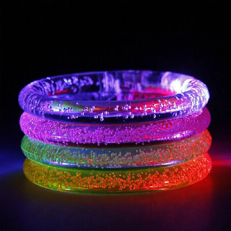 10 шт. светодиодный сверкающий браслет светящийся акриловый браслет вечерние рождественские светящийся браслет люминесцентные игрушки для детей