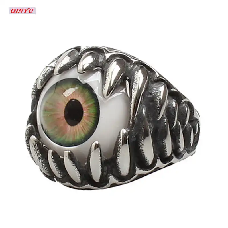 1pcs Fashion Pria Gigi Mulut Teroris Hantu Mata Cincin Perhiasan Rakasa Variasi Mata Elang Keren Cincin Halloween Hadiah 5z Gift Gifts Gift Mengift Jewelry Aliexpress