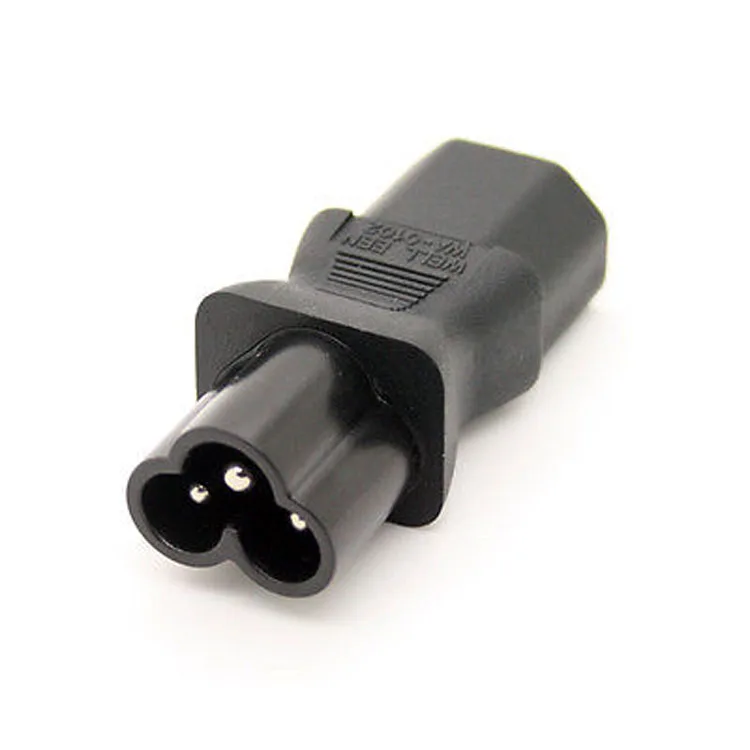 IEC 320 C13 to IEC C6,IEC 3Pin female to 3Pin male micky power adapter C13 to c6 
