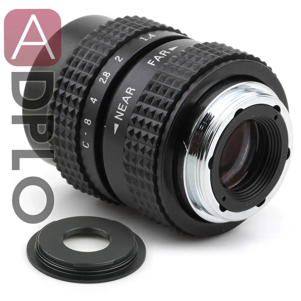 25mm f1.4 CC TV C mount Lens + C to Micro M4/3 / NEX / N1 / Pentax Q  /Fuji / EF M M2 Adapter Suit For Pentax Camera + Lens Cap