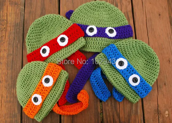 Nuevo bebé de moda sombreros y gorras ganchillo ninja