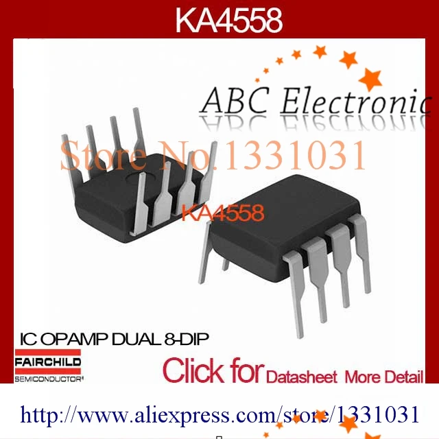KA4558 IC OPAMP DUAL 8 DIP KA4558 4558 A4558|opamp circuits| - AliExpress
