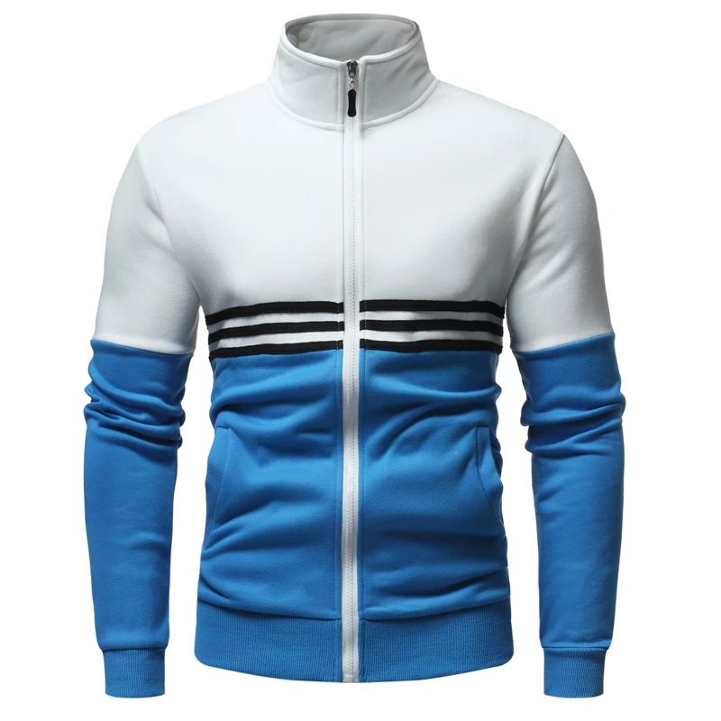 

NEGIZBER 2019 Autumn and Winter New Men's Sweatshirt Cotton Plus Velvet Long-sleeved Collar Collar Sweatshirt Men