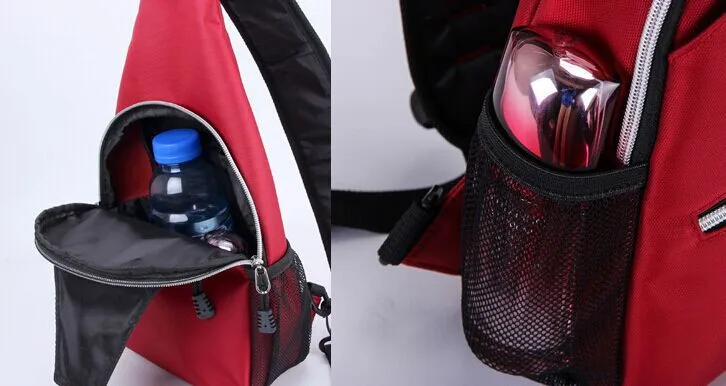 Outdoor women&men Sport Shoulder package Small Nylon Waterproof Travel Cycling Oblique zipper Oxford Chest Messenger Bag