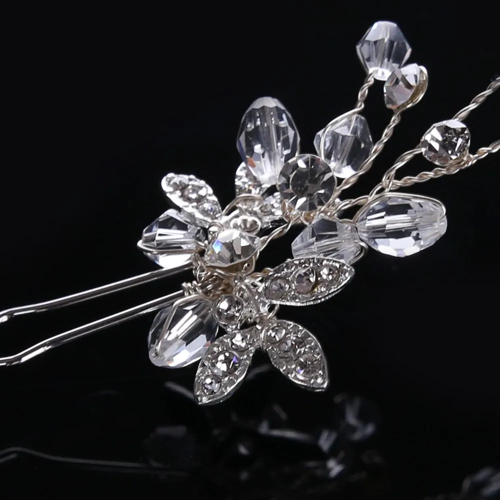 Silver Alloy Hair Pins (4)