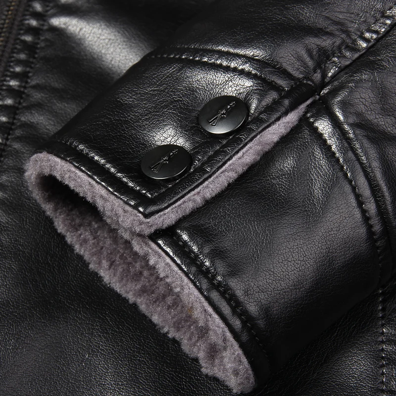 2019 Plus Size Men Fashion Lamb Fur Lining Short Motorcycle Leather Jacket Coat Slim Fit Black Casual Thick Warm Jacket Overcoat 2019 Plus Size Men Fashion Lamb Fur Lining Short Motorcycle Leather Jacket Coat Slim Fit Black Casual Thick Warm Jacket Overcoat