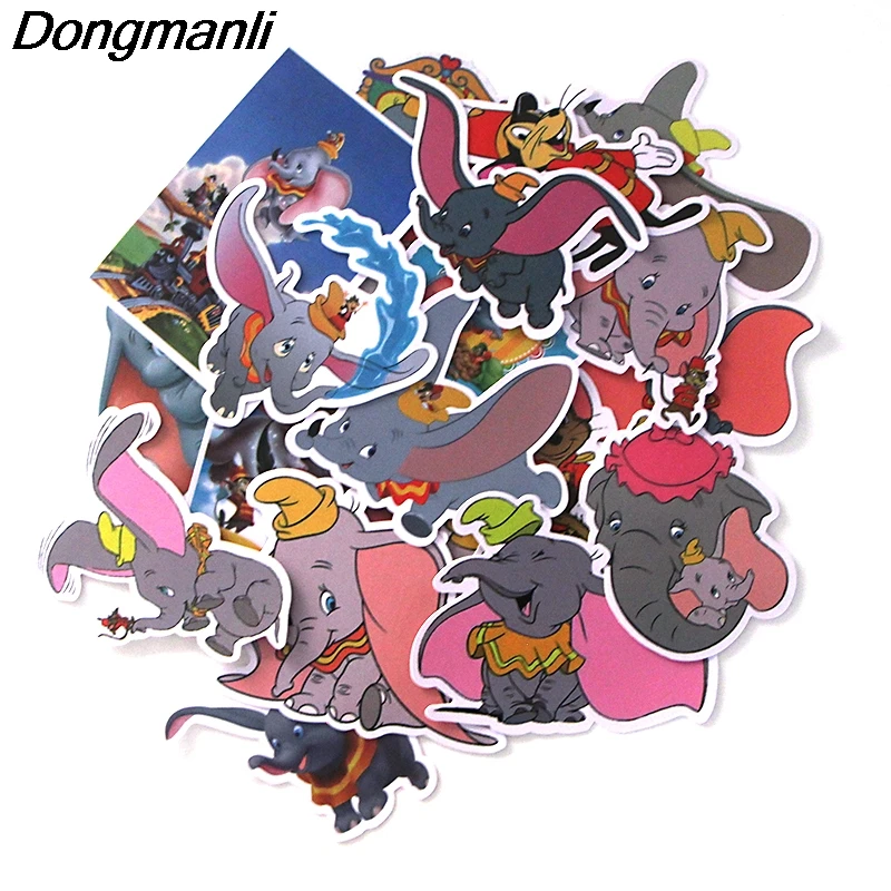 

P3652 20 Pcs/set Dumbo DIY Skateboard Graffiti Laptop Badge Motorcycle Luggage Bags Accessories
