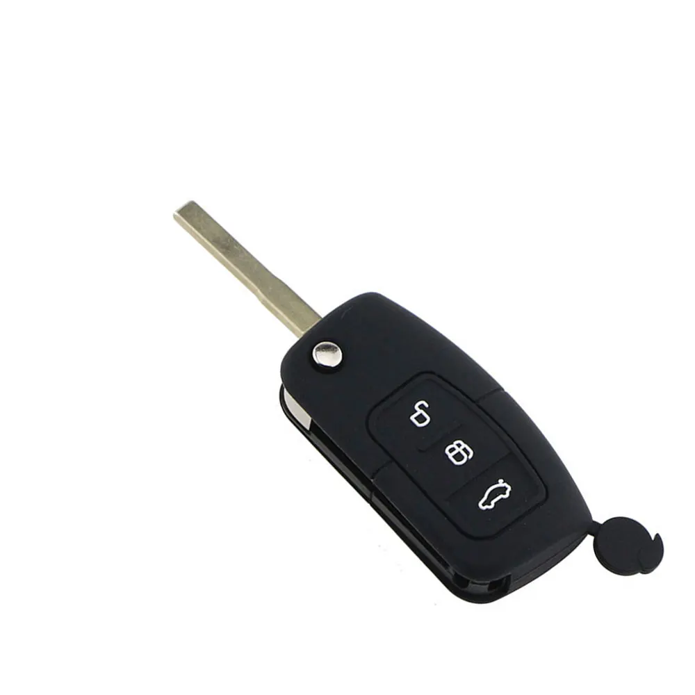 3 кнопки силиконовый чехол для ключей Крышка для Ford Focus 2 MK2 для Fiesta Ecosport Galaxy Mondeo S-Max C-Max, складной чехол для ключей на застежке