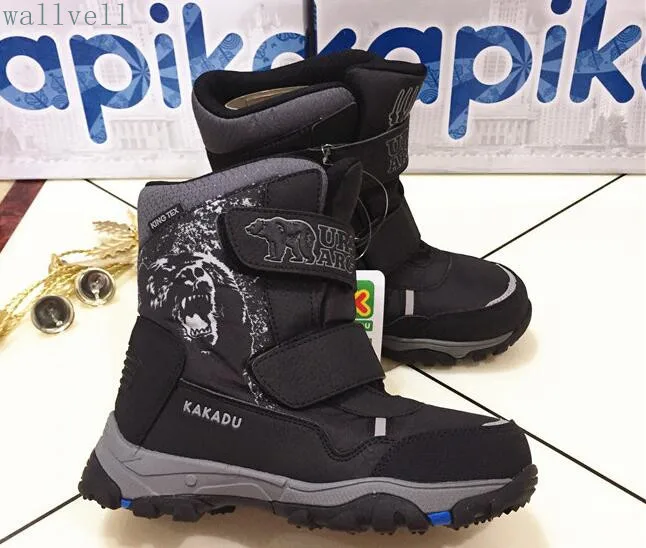

wallvell Boys snow boots winter boots cotton boots children waterproof boots thickening anti-30 degrees