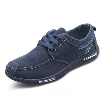 

0020Summer Men's Canvas Shoes, Low-Up Casual Canvas Shoes, Canvas Tidal Shoes, Air-permeable and Lace-Up Men's Shoes