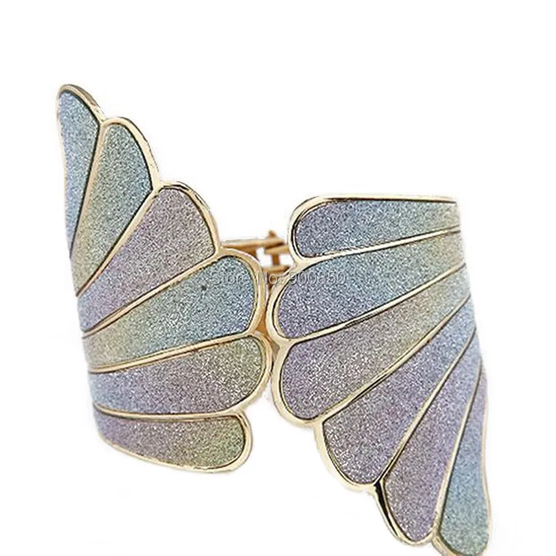 New 2017 Chinese Characteristic Angle Wing Wide Bracelets Open Cuff Bangle For Women Jewelry Gift European Punk Style Fashion Jewelry