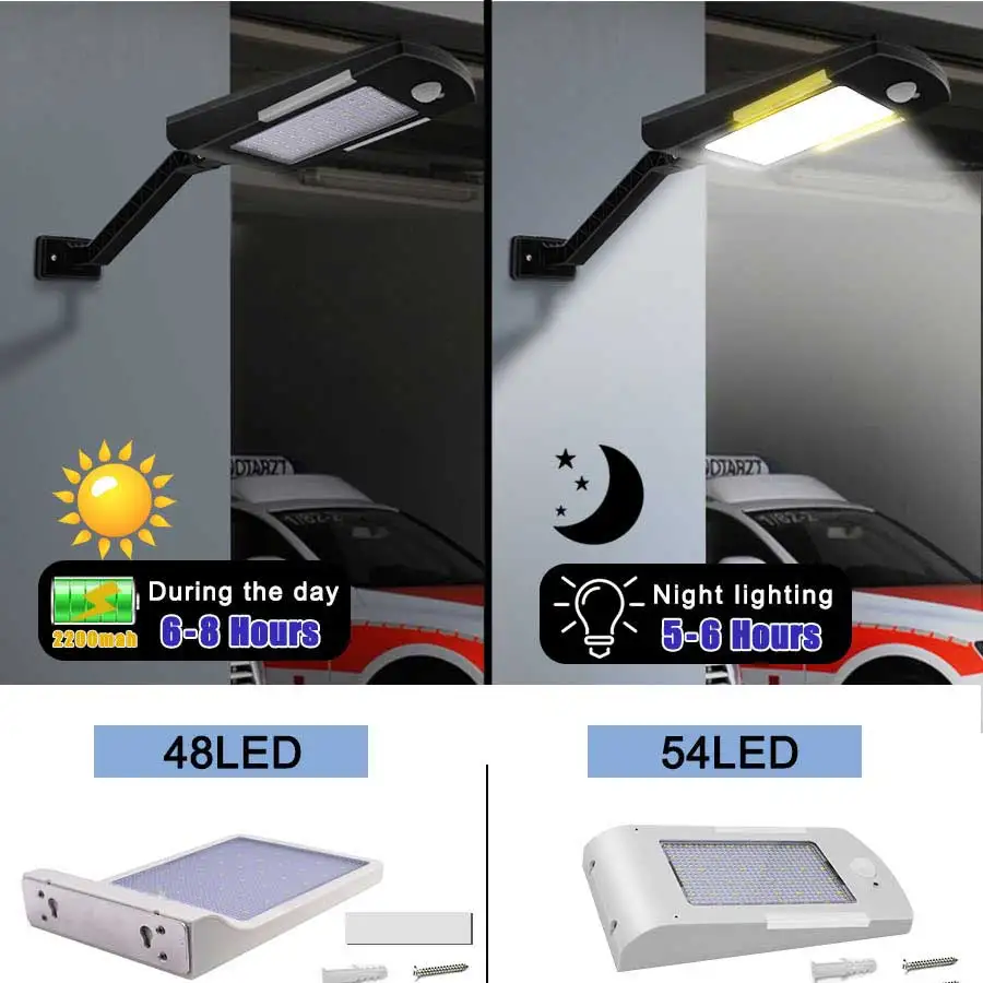 Newest 450LM 48 LED Solar Power Street Light PIR Motion Sensor Lamps Garden Security Lamp Outdoor Street Waterproof Wall Lights solar lamp outdoor