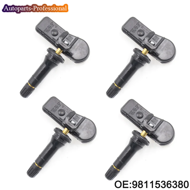 

4 pcs/lot 9811536380 9673860880 New Tire Pressure Monitor System TPMS Sensor 433Mhz For Peugeot For Citroen 307 T5 308 T7 Car