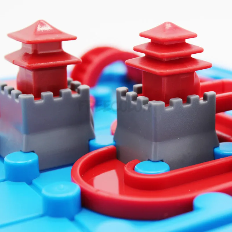 Baratos Juguetes de IQ para niños bloques de conexión 80 desafío con solución juegos de pensamiento lógico familiar Jouet Enfant inteligente