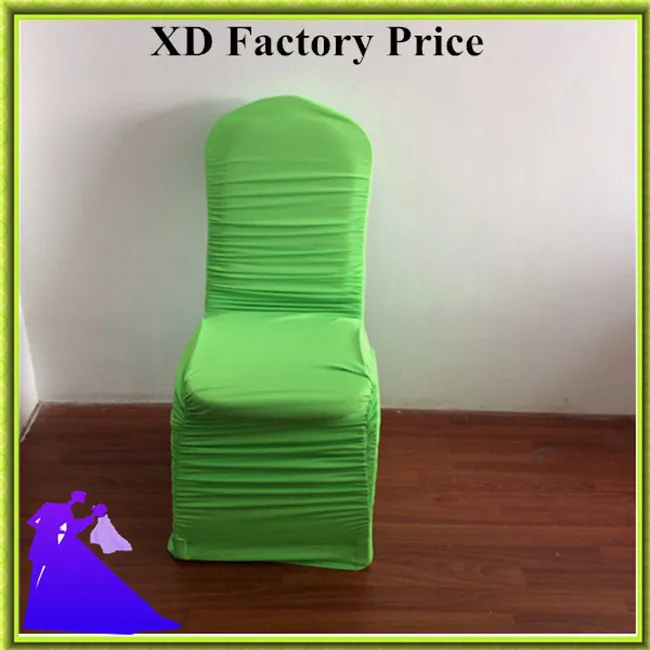 Marious Brand 50pcs green spandex wedding ruffled chair covers for