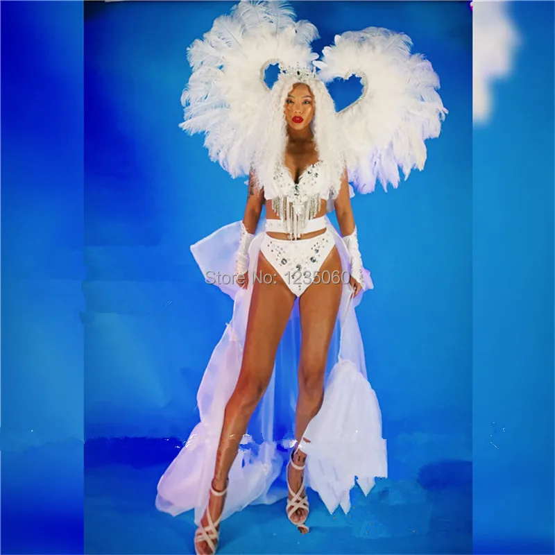 Catwalk-Model-Show-Stage-Dance-Performance-Wears-White-Feather-Wings-Sexy-Lady-Biniki-Suit-Grand-Event (4)_