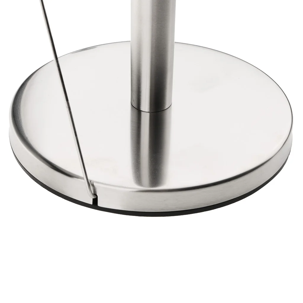 Creative Stainless Steel Counter Top Bath Toilet Tissue Paper Roll Holder Stand Organizer