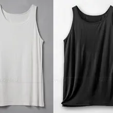 Мужская майка из шелка, майка, майка, топы на бретелях, простые футболки сорочки, майка для тренажерного зала S~ XL