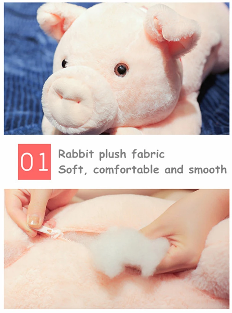 Dorimytrader 2019 New Kawaii Fat Pig Plush Toy Giant Funny Animal Pigs Toy Animals Pillow Cute Girl Holding Sleeping Pillows 90cm 110cm 130cm DY50544 (5)