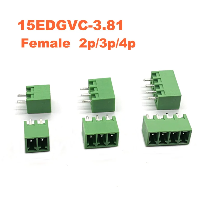 30/50/100 наборов Шаг 3 81 мм вертикальный штырь 2P 3P 4P винтовой штекер PCB Клеммная