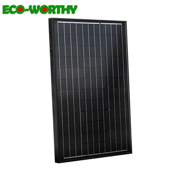 

ECOworthy 60w 12V Monocrystalline solar power cell panel for 12V battery charger solar photovoltaic panel system
