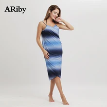 Women Beach Smock Dress Summer Fashion Dress Outdoor Sunscreen Multi-function Smock Striped Sleeveless Sling Knee-Length Dress tie neck smock gingham dress