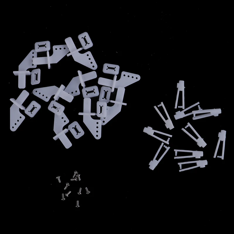 10 комплектов Средний замок на нейлоновом рупоре управления и скобе 21 мм набор руля сервопривода ailerons Лифты для RC Самолет с неподвижным крылом