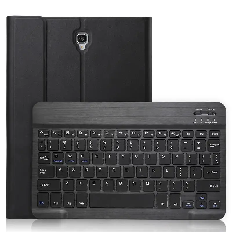 Чехол-клавиатура для Sam sung Galaxy Tab S4 10,5 модель Sm-T830/T835/T837, тонкий легкий Чехол-подставка со съемной крышкой - Цвет: Black