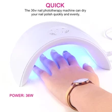 36 Вт профессиональный светодиодный светильник для ногтей УФ-лак для ногтей сушилка лампа гель акриловый отверждаемый светильник Спа USB Перезаряжаемый для ногтей