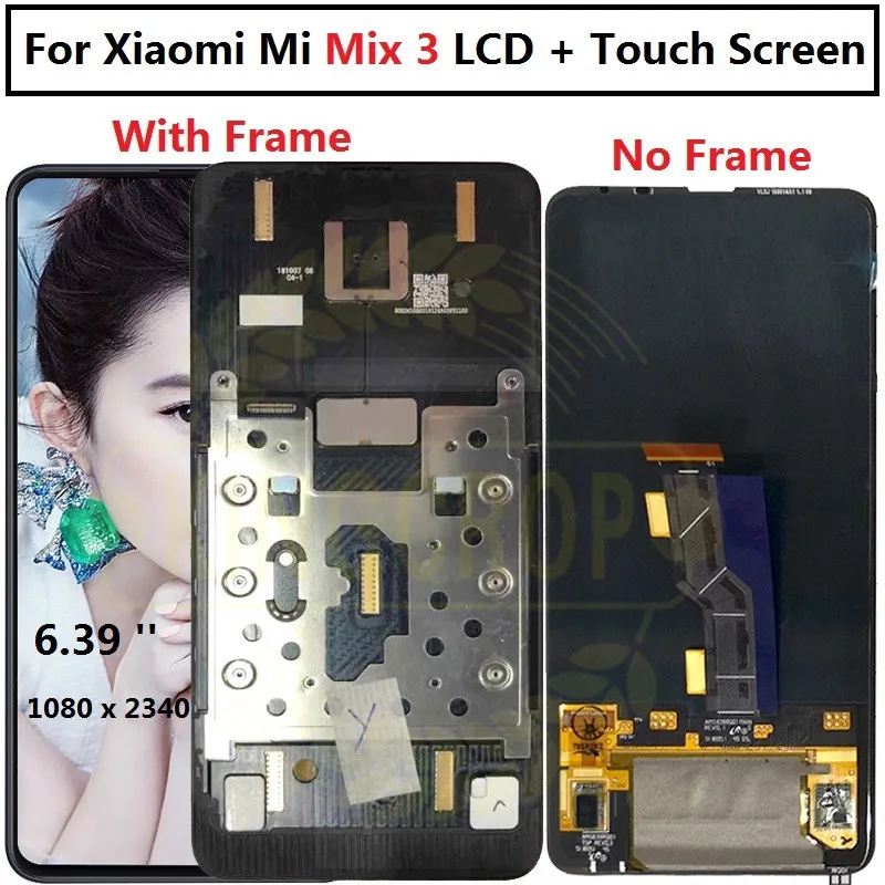 Xiaomi Mi Mix 3 LCD Display Touch Screen Digitizer Assembly With Frame Mi Mix3 LCD Replacement Parts xiaomi mix 3 lcd 1 phone item image
