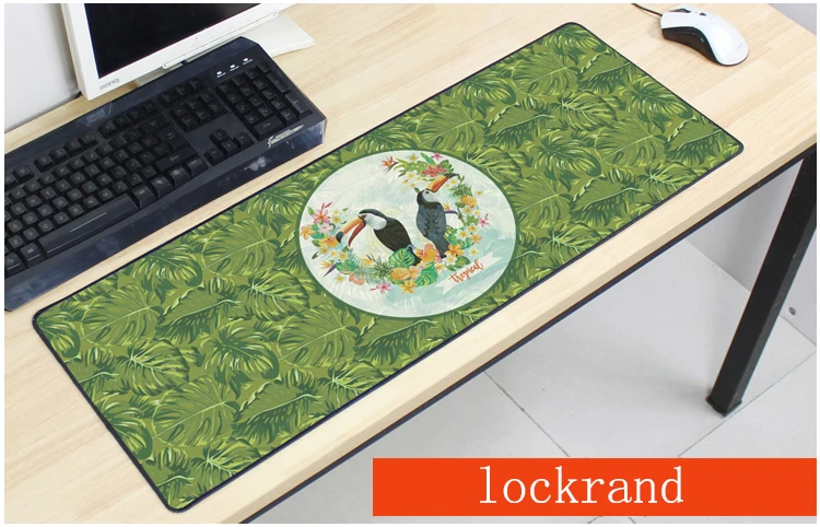 

locked edge flamingo 70x30cm Mousepad Birds Flaming Desk Mat Surface Waterproof Rubber Mouse pad mouse pads keyboard pc pad
