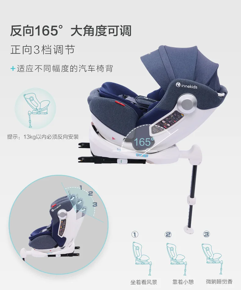 Детское автомобильное кресло для детей 0-12 лет, детское автомобильное портативное сиденье с поворотом на 360 градусов, интерфейс ISOFIX