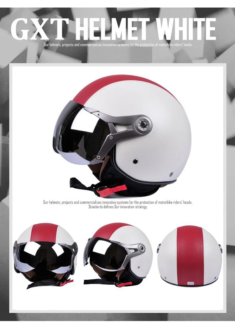 Мужские moto rcycle винтажные шлемы мужские ретро мото rbike скутер Casco moto cross riding шлем moto rcyclist Шлемы Аксессуары