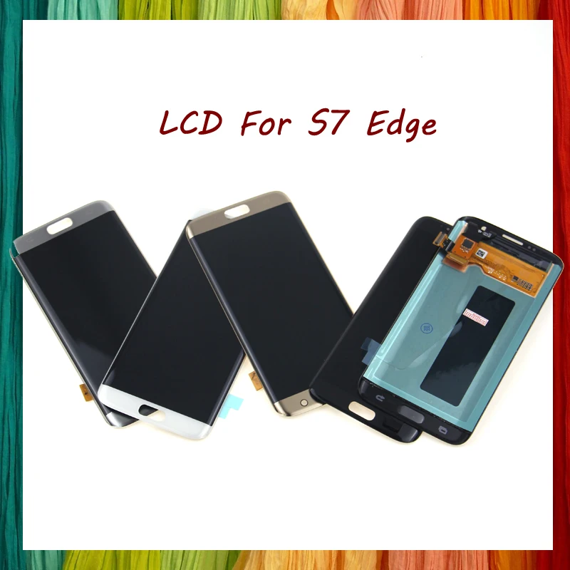 Для Samsung S7 Edge G935F LCD для дисплей Amoled экран сенсорный дигитайзер сборка 4
