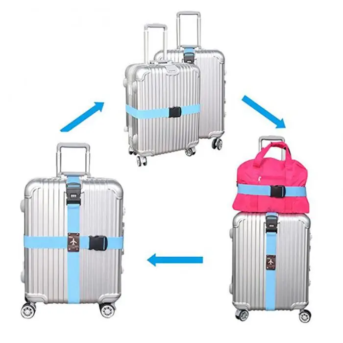 Съемный поперечный ремешок для дорожного багажа упаковочные ленты чемодан сумка ремни безопасности с замком-OPK