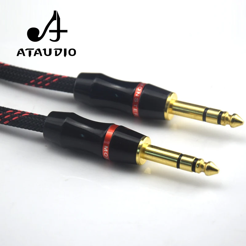 ATAUDIO 1 пара HIFI двойной 6 35 мм к двойному XLR женскому аудиокабелю 4N OFC 5 TRS to 2