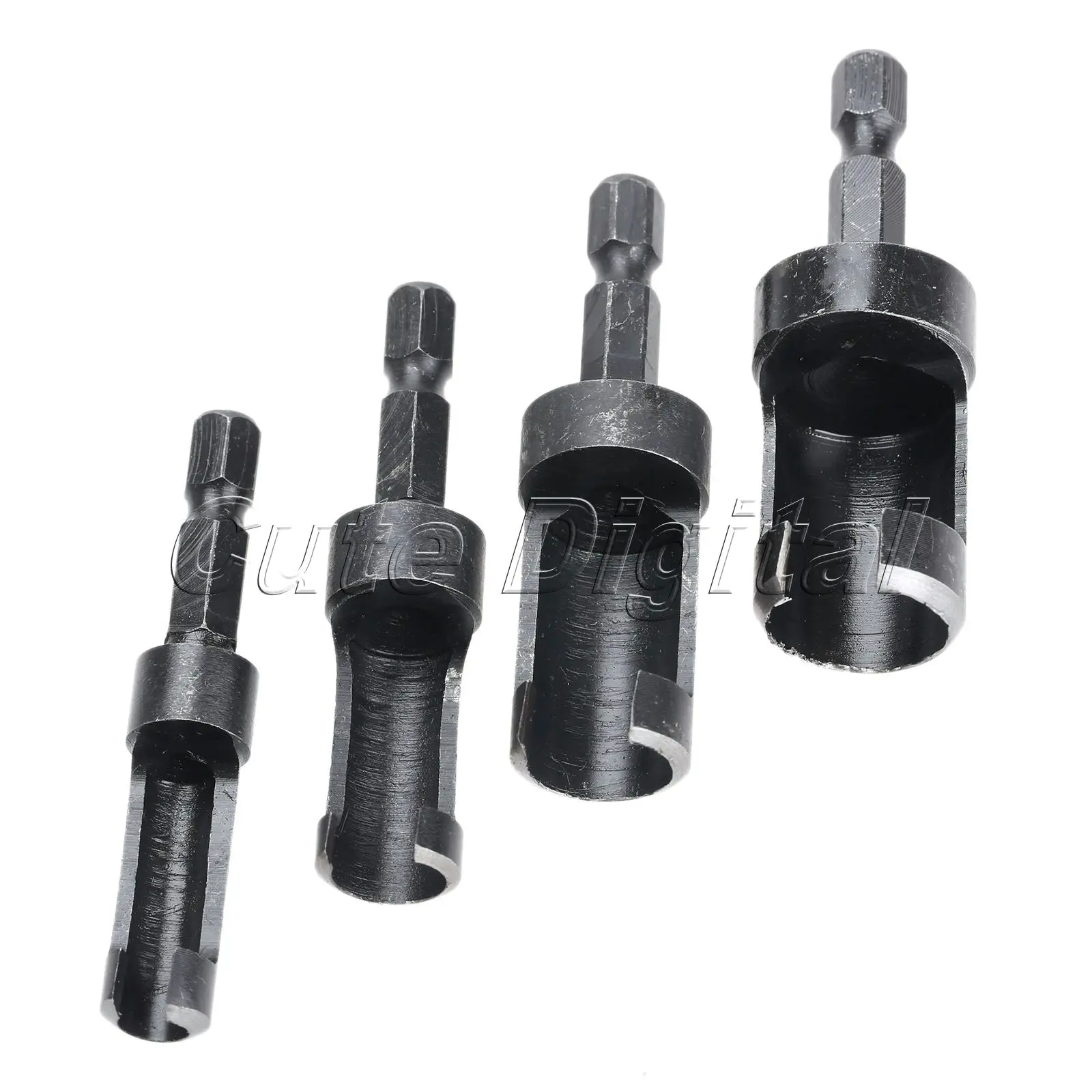 4pcs Carbon Steel Plug Cutter Drill Bit Set Carpentry Woodworking Plug Cutter Tool herramientas