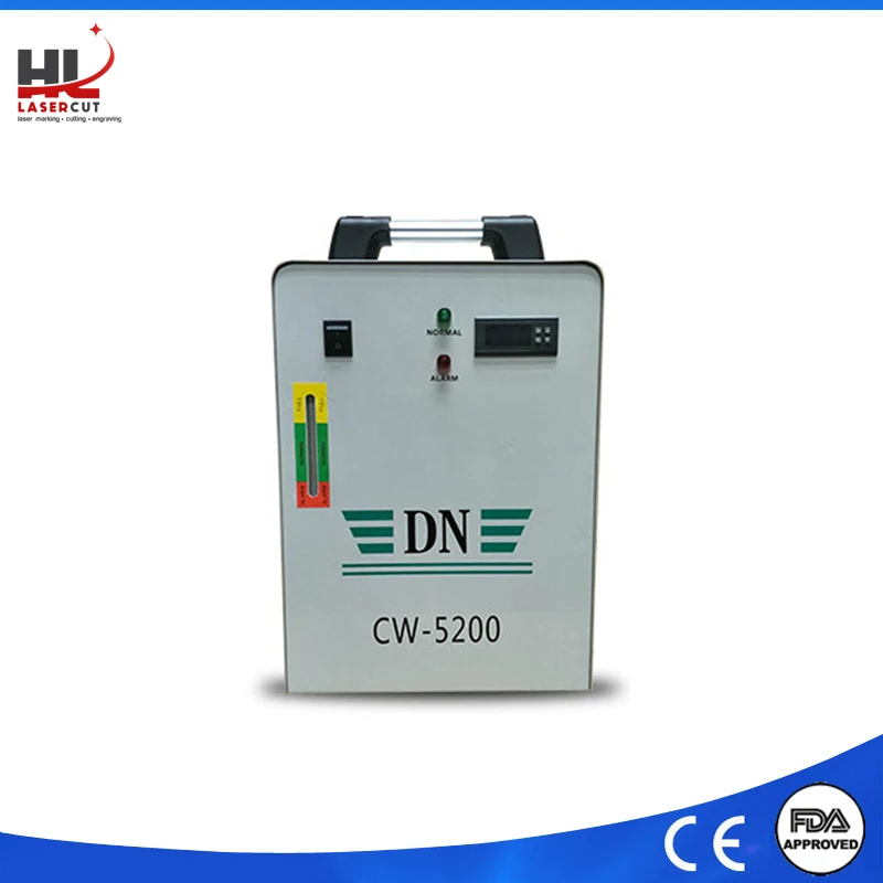 

CW-5200 6L Capacity Industrial Water Chiller 800W Cooling Industrial Chiller for 100W CO2 Glass Tube Energy Saving