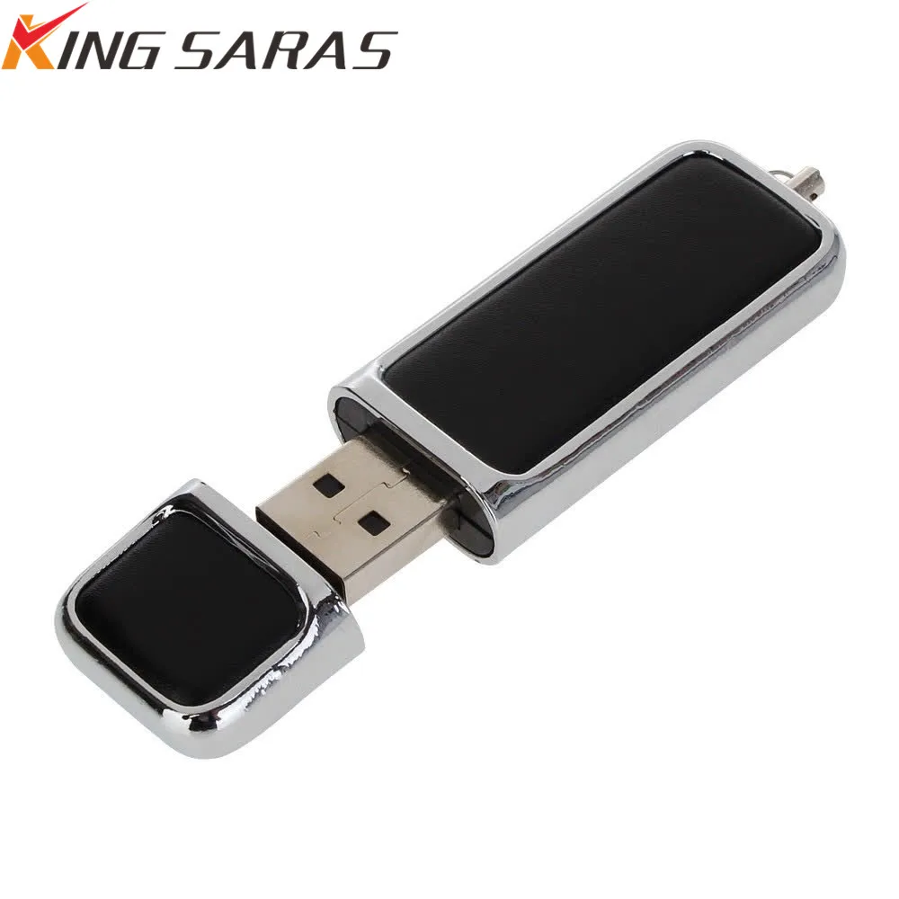 Водонепроницаемый usb 2,0 металлический кожаный usb флэш-накопитель 4 ГБ 8 ГБ 16 ГБ 32 ГБ 64 Гб Флешка в подарок 128 ГБ Флешка Пользовательский логотип