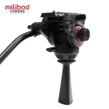 miliboo MYT803 Upgraded Adjustable Damping DSLR Aluminium Video Camera Tripod Fluid Head veledge upgraded lightweight fluid head hydraulic damping video camera tripod head for pro dslr tripod monopod