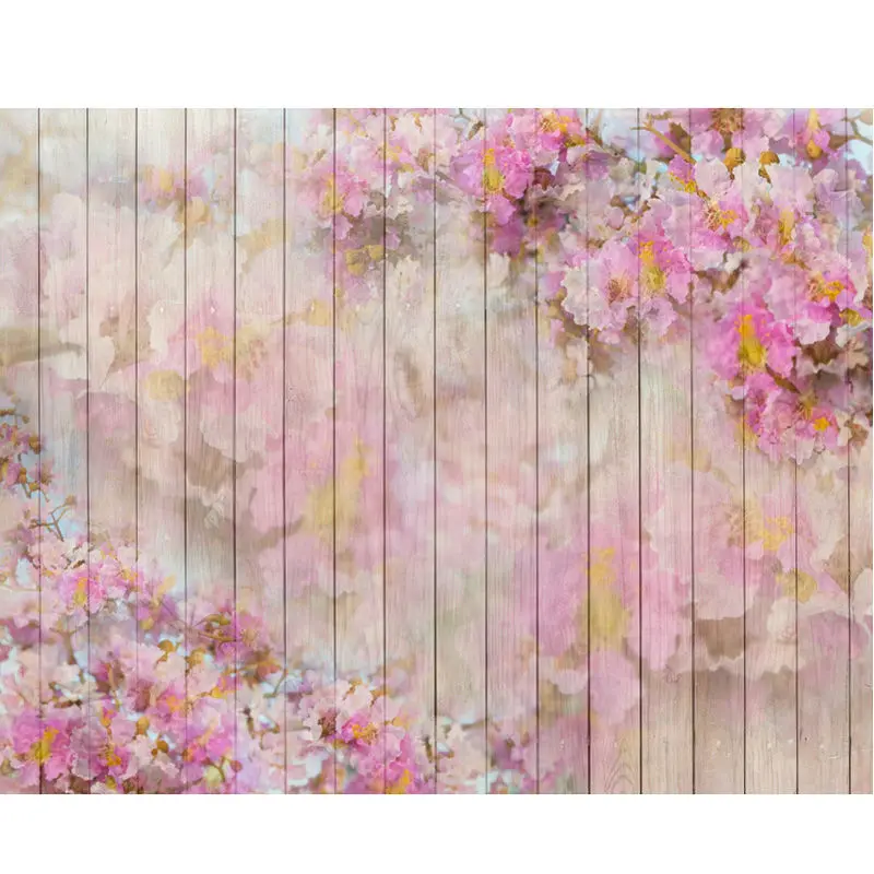 

NeoBack Thin Vinyl Floral Wood Pattern Photography Background Computer Printed Newborn baby Background for Photo studio P1941