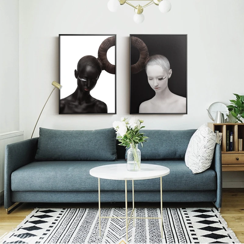 

Special HD Black And White Stranger Things Girls Model Canvas Painting Posters And Prints Wall Art Pictures For Living Room